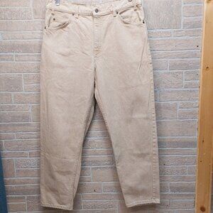 Vintage 90s Levis 550 Jeans Orange Tab Mens 38X30 Beige Relaxed Fit Tapered Leg